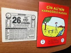 26 Şubat 1992 orijinal Türkiye gazetesi takvim yaprağı (Cin Ali kitabı hediyeli:)