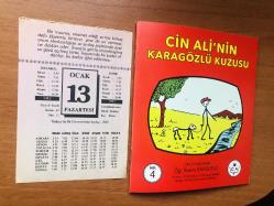 13 Ocak 1992 orijinal takvim yaprağı (Cin Ali kitabı hediyeli:)