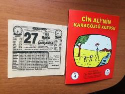 27 Mayıs 1992 orijinal Türkiye gazetesi takvim yaprağı (Cin Ali kitabı hediyeli:)