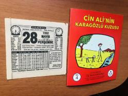 28 Mayıs 1992 orijinal Türkiye gazetesi takvim yaprağı (Cin Ali kitabı hediyeli:)