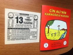 Efemera - 13 Temmuz 1992 orijinal Türkiye gazetesi takvim yaprağı (Cin Ali kitabı hediyeli:) - kitantik - kitaLog