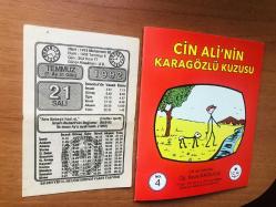 21 Temmuz 1992 orijinal takvim yaprağı (Cin Ali kitabı hediyeli:)