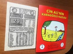 29 Temmuz 1992 orijinal takvim yaprağı (Cin Ali kitabı hediyeli:)