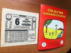 6 Ağustos 1992 orijinal Türkiye gazetesi takvim yaprağı (Cin Ali kitabı hediyeli:)