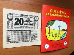 20 Ağustos 1992 orijinal Türkiye gazetesi takvim yaprağı (Cin Ali kitabı hediyeli:)