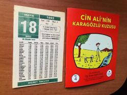 18 Mayıs 1993 orijinal Hicret takvim yaprağı (Cin Ali kitabı hediyeli:)