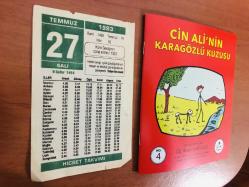 27 Temmuz 1993 orijinal Hicret takvim yaprağı (Cin Ali kitabı hediyeli:)