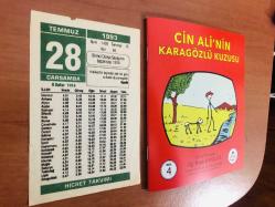 28 Temmuz 1993 orijinal Hicret takvim yaprağı (Cin Ali kitabı hediyeli:)