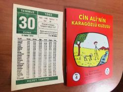 30 Temmuz 1993 orijinal Hicret takvim yaprağı (Cin Ali kitabı hediyeli:)