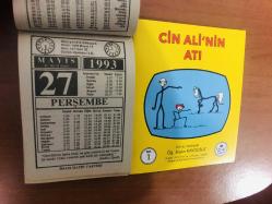 27 Mayıs 1993 orijinal İmam Hatip takvim yaprağı (Cin Ali kitabı hediyeli:)