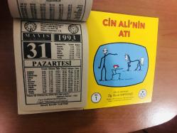 31 Mayıs 1993 orijinal İmam Hatip takvim yaprağı (Cin Ali kitabı hediyeli:)