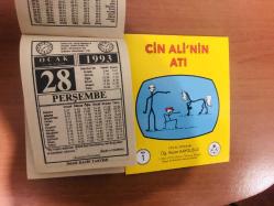 28 Ocak 1993 orijinal İmam Hatip takvim yaprağı (Cin Ali kitabı hediyeli:)