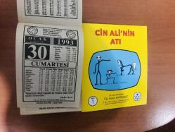 30 Ocak 1993 orijinal İmam Hatip takvim yaprağı (Cin Ali kitabı hediyeli:)