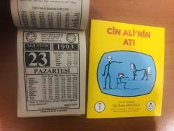 23 Ağustos 1993 orijinal İmam Hatip takvim yaprağı (Cin Ali kitabı hediyeli:)