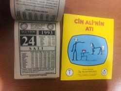 24 Ağustos 1993 orijinal İmam Hatip takvim yaprağı (Cin Ali kitabı hediyeli:)