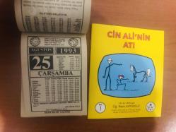 25 Ağustos 1993 orijinal İmam Hatip takvim yaprağı (Cin Ali kitabı hediyeli:)