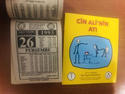 26 Ağustos 1993 orijinal İmam Hatip takvim yaprağı (Cin Ali kitabı hediyeli:)
