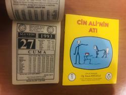 27 Ağustos 1993 orijinal İmam Hatip takvim yaprağı (Cin Ali kitabı hediyeli:)