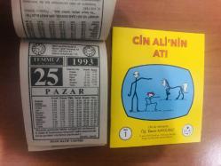 25 Temmuz 1993 orijinal İmam Hatip takvim yaprağı (Cin Ali kitabı hediyeli:)