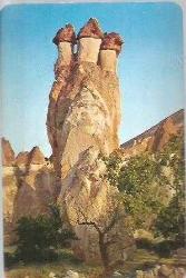 KARTPOSTAL - ZELVE CİVARINDA PERİ BACALARI - NEVŞEHİR  - ARKASI YAZILI - YENİ YIL KUTLAMA MESAJLI