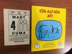 4 Mart 1994 orijinal Saatli Maarif takvim yaprağı (Cin Ali kitabı hediyeli:)