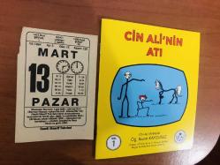 13 Mart 1994 orijinal Saatli Maarif takvim yaprağı (Cin Ali kitabı hediyeli:)
