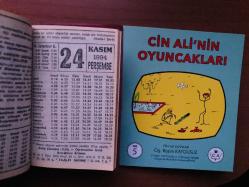 24 Kasım 1994 orijinal Fazilet takvim yaprağı (Cin Ali kitabı hediyeli:)