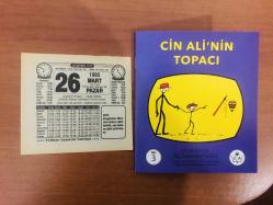 26 Mart 1995 orijinal Türkiye gazetesi takvim yaprağı (Cin Ali kitabı hediyeli:)