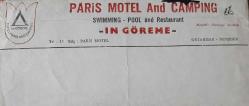 ZARF - MOTEL AND CAMPING - IN GÖREME ORTAHİSAR NEVŞEHİR - MÜŞTERİ MEKTUBU VE ZARF İLE   BİRLİKTE 2 ADET SİYAH BEYAZ FOTOĞRAF - 1970 Lİ YILLARA AİT