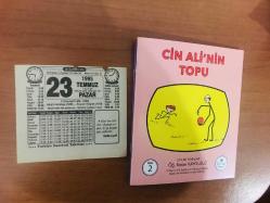 23 Temmuz 1995 orijinal Türkiye gazetesi takvim yaprağı (Cin Ali kitabı hediyeli:)