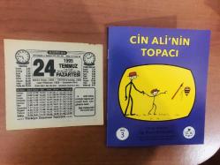 24 Temmuz 1995 orijinal Türkiye gazetesi takvim yaprağı (Cin Ali kitabı hediyeli:)