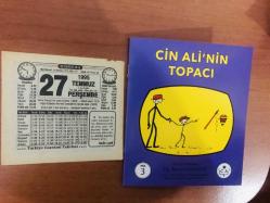 27 Temmuz 1995 orijinal Türkiye gazetesi takvim yaprağı (Cin Ali kitabı hediyeli:)