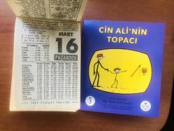 16 Mart 1987 hediyelik orijinal Fazilet takvim yaprağı (Cin Ali kitabı hediyeli:)