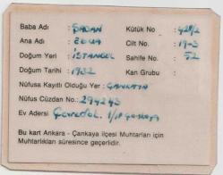 Çankaya İlçesi Muhtar Kimlik Kartı