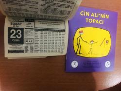 23 Şubat 1996 orijinal Hizmet takvim yaprağı (Cin Ali kitabı hediyeli:)