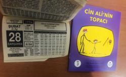 28 Şubat 1996 orijinal Hizmet takvim yaprağı (Cin Ali kitabı hediyeli:)