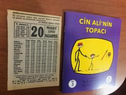20 Mart 1989 hediyelik orijinal Fazilet takvim yaprağı (Cin Ali kitabı hediyeli:)