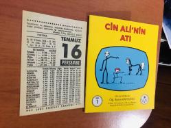 16 Temmuz 1987 orijinal Fazilet takvim yaprağı (Cin Ali kitabı hediyeli:)