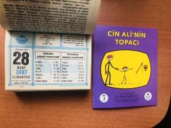 28 Mart 1987 hediyelik orijinal Diyanet takvim yaprağı (Cin Ali kitabı hediyeli:)