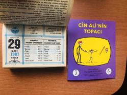 29 Mart 1987 hediyelik orijinal Diyanet takvim yaprağı (Cin Ali kitabı hediyeli:)