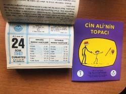 24 Ocak 1987 hediyelik orijinal Diyanet takvim yaprağı (Cin Ali kitabı hediyeli:)