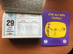 29 Ocak 1987 hediyelik orijinal Diyanet takvim yaprağı (Cin Ali kitabı hediyeli:)