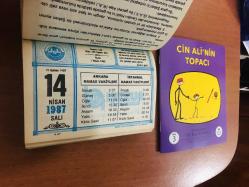 14 Nisan 1987 hediyelik orijinal Diyanet takvim yaprağı (Cin Ali kitabı hediyeli:)
