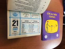 21 Nisan 1987 hediyelik orijinal Diyanet takvim yaprağı (Cin Ali kitabı hediyeli:)