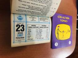 23 Nisan 1987 hediyelik orijinal Diyanet takvim yaprağı (Cin Ali kitabı hediyeli:)