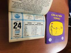 24 Nisan 1987 hediyelik orijinal Diyanet takvim yaprağı (Cin Ali kitabı hediyeli:)