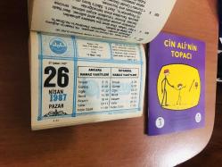 26 Nisan 1987 hediyelik orijinal Diyanet takvim yaprağı (Cin Ali kitabı hediyeli:)