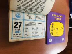 27 Nisan 1987 hediyelik orijinal Diyanet takvim yaprağı (Cin Ali kitabı hediyeli:)
