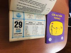 29 Nisan 1987 hediyelik orijinal Diyanet takvim yaprağı (Cin Ali kitabı hediyeli:)