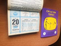 20 Temmuz 1987 hediyelik orijinal Diyanet takvim yaprağı (Cin Ali kitabı hediyeli:)